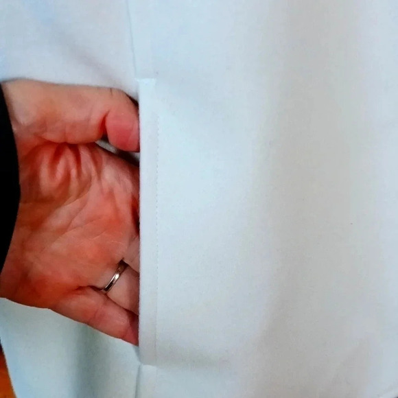 NEW soft cozy warm lined button blazer shacket ivory peacoat pockets NWOT 10 - Picture 4 of 14